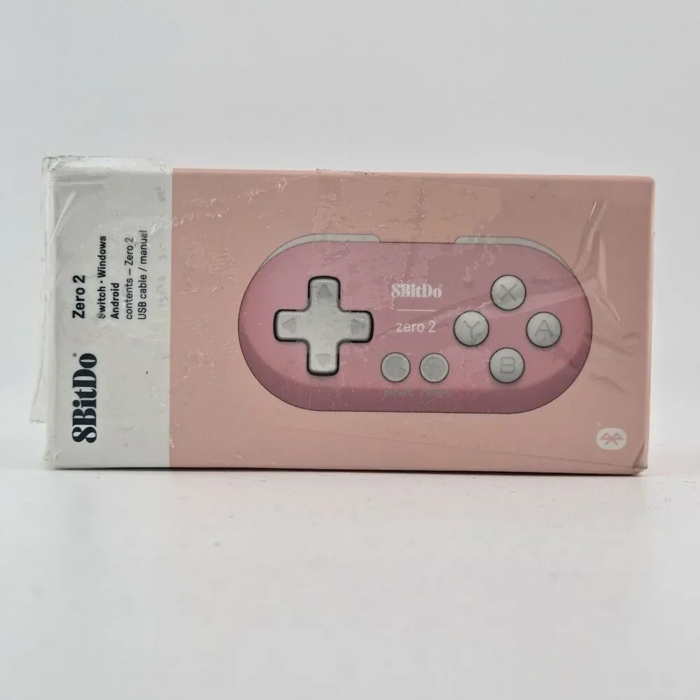 8BitDo Zero 2 Bluetooth Gamepad for Switch, PC, and Android (Pink)